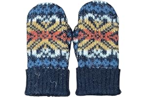 Warm Women Knit Mittens 100% Icelandic Wool Fleece Lined by Freyja Canada