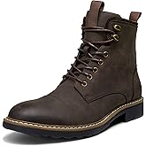 Vostey Mens Boots Motorcycle Casual Boots for Men Zipper Fashion Chukka Boots Mens