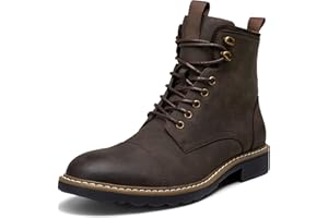 Vostey Mens Boots Motorcycle Casual Boots for Men Zipper Fashion Chukka Boots Mens
