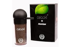 Caboki Hair Building Fiber + Built-in Spray Applicator (30-50 Days Supply). Medium Brown