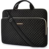 BAGSMART 15.6 Inch Laptop Sleeve Case Compatible with MacBook Pro 16 Inch,15.6 Inch HP,Dell,Acer Aspire,Asus Notebook, Protective Laptop Bag for Women with Shoulder Strap,Pocket,Handle, Black