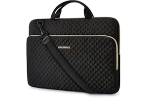 BAGSMART Protective Sleeve case Compatible with MacBook Pro 16 Inch,15.6 inch, HP,Dell,Acer Aspire,Asus Notebook,Laptop with Shoulder Strap,Pocket,Handle,Black