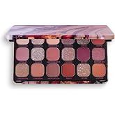 Revolution Beauty, Forever Flawless Eyeshadow Palette, 18 Pigmented Shades, Nude &amp; Warm Pressed Powder Mattes, Shimmers, Glitters, Allure, 15 X 0.04 Oz.