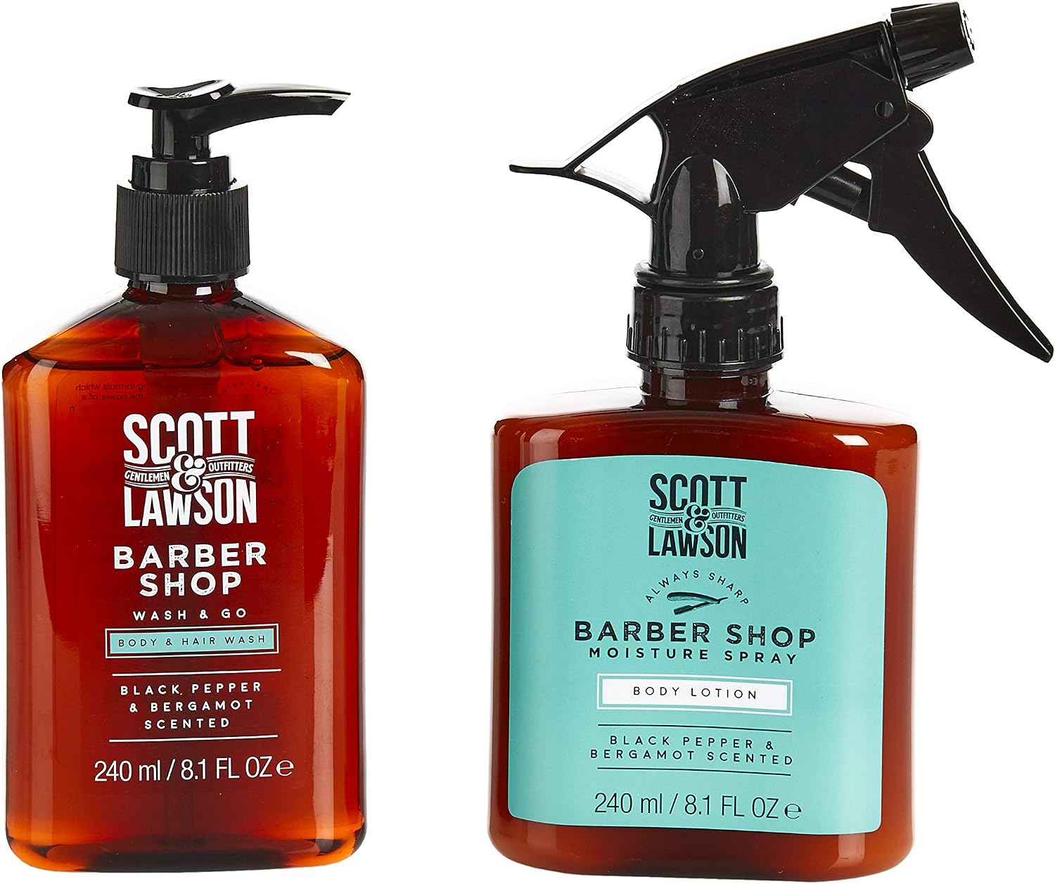 Scott and Lawson Barbershop Body Fuel - Hair and Body Wash Duo and Body Lotion, 240ml Paladone, One Size, Multicolor
