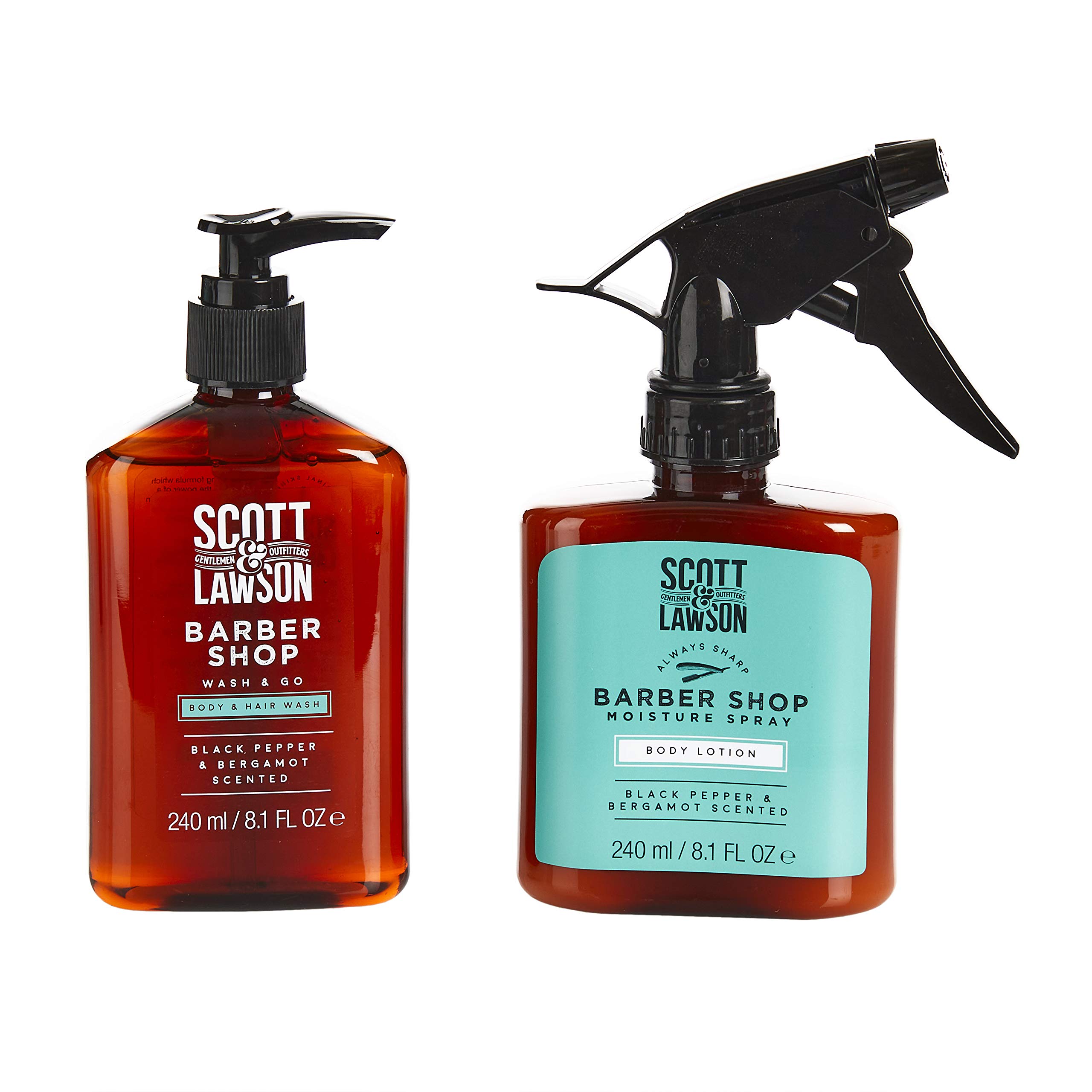 Scott and Lawson Barbershop Body Fuel - Hair and Body Wash Duo and Body Lotion, 240ml Paladone, One Size, Multicolor