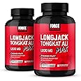 Force Factor Longjack Tongkat Ali Max, Tongkat Ali for Men, Male Stamina and Vitality Supplement Made with Key Natural Ingredients for Superior Absorption, 1200mg, 120 Capsules, 2-Pack