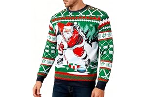 ACOCOPY Ugly Christmas Sweatshirt for Men Women Novelty Funny 3D Printed Long Sleeve Xmas Pullovers Sweter for New Year Party
