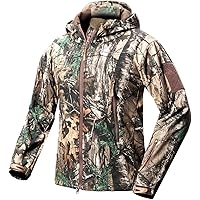 RODYETQQ Men's Camo Zip-Up Hoodie - Heavyweight Fleece Lined Jacket, Sherpa Lined, Winter Warm Coat