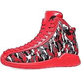 Men's Women's High Top Sneakers Unique Lace Up Lightweight Non Slip Outdoor Basketball Shoes