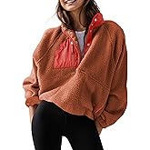 AMEBELLE Women’s Lightweight Fleece Pullover Jacket Cropped Fall Winter Fuzzy Sherpa Jacket Sweatshirt Coat with Pockets