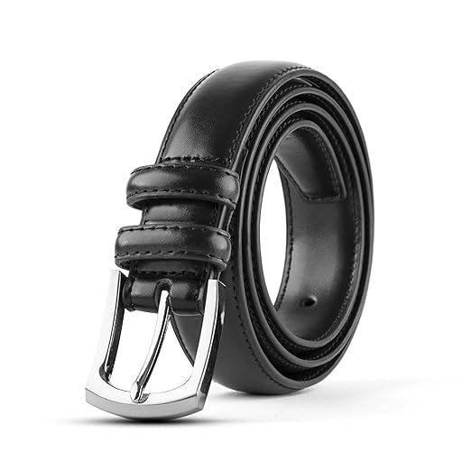 Men's Classic Dress Leather Belt perfect for father husband boyfriend Black (42)