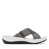 Clarks Women's Arla Wave Slide Sandal, Black