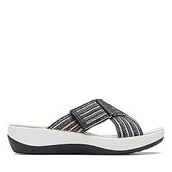 Clarks Women's Arla Wave Slide Sandal, Black