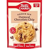 Betty Crocker Oatmeal Chocolate Chip Cookies, Cookie Baking Mix, 17.5 oz | Chewy Oatmeal Cookies With Chocolate Chips, Mix Drop And Bake, Ideal For Parties, Goodie Bags, Or Everyday Treats