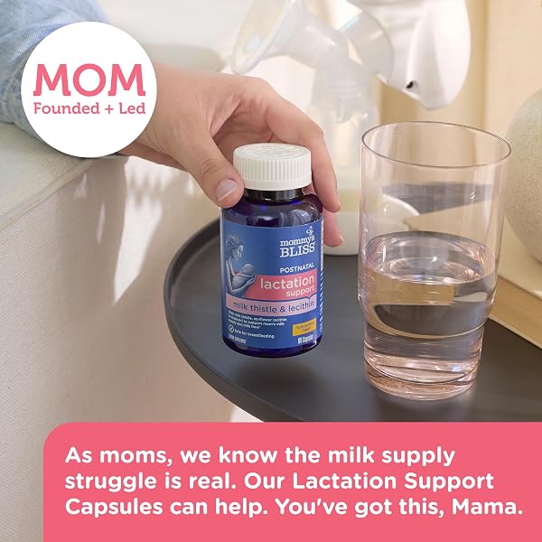 MOMMY’S BLISS POSTNATAL LACTATION SUPPORT, CONTAINS MILK THISTLE, SHATAVARI, AND LECITHIN, 1 BOTTLE (60 CAPSULES)