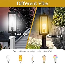 Large Lamp Post Light Fixture, 21.3 Inch Post Lamps