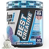 BPI Sports Best Creatine - Creatine Monohydrate Powder for Men & Women, Himalayan Salt - Strength, Pump, Endurance, Muscle Growth, Muscle Definition - No Bloat - Snow Cone - 50 servings - 10.58 Oz