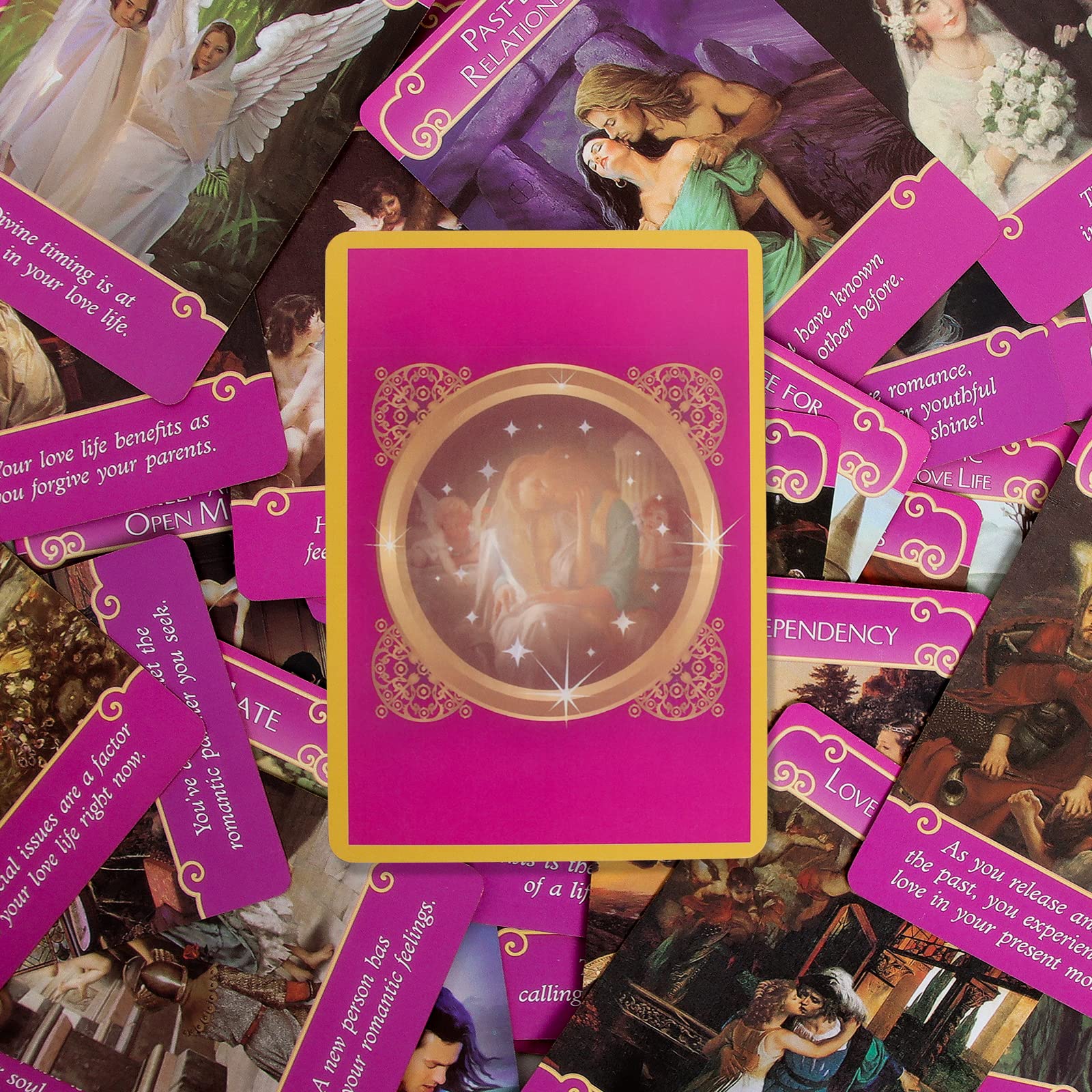Gayrrnel Tarot Cards Set, 44 Lovers Romance Oracle Cards - Rare Doreen Virtue Angel Oracle Cards, Ideal for Learning, Daily Readings, Healing