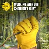 Bladez Thorn-Proof Gardening Gloves Large Leather Palm Top Sides view 4