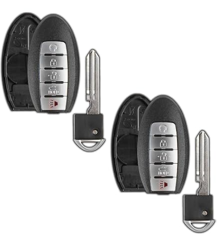 A ABSOPRO 4 Buttons Uncut Insert Key Fob Remote Control Case Shell Replacement