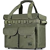 OneTigris Camping Storage Bag with Lid, 25L Collapsible Tactical Tote Bag for Outdoor Camping Travel Picnic Garage Trunk Organizer