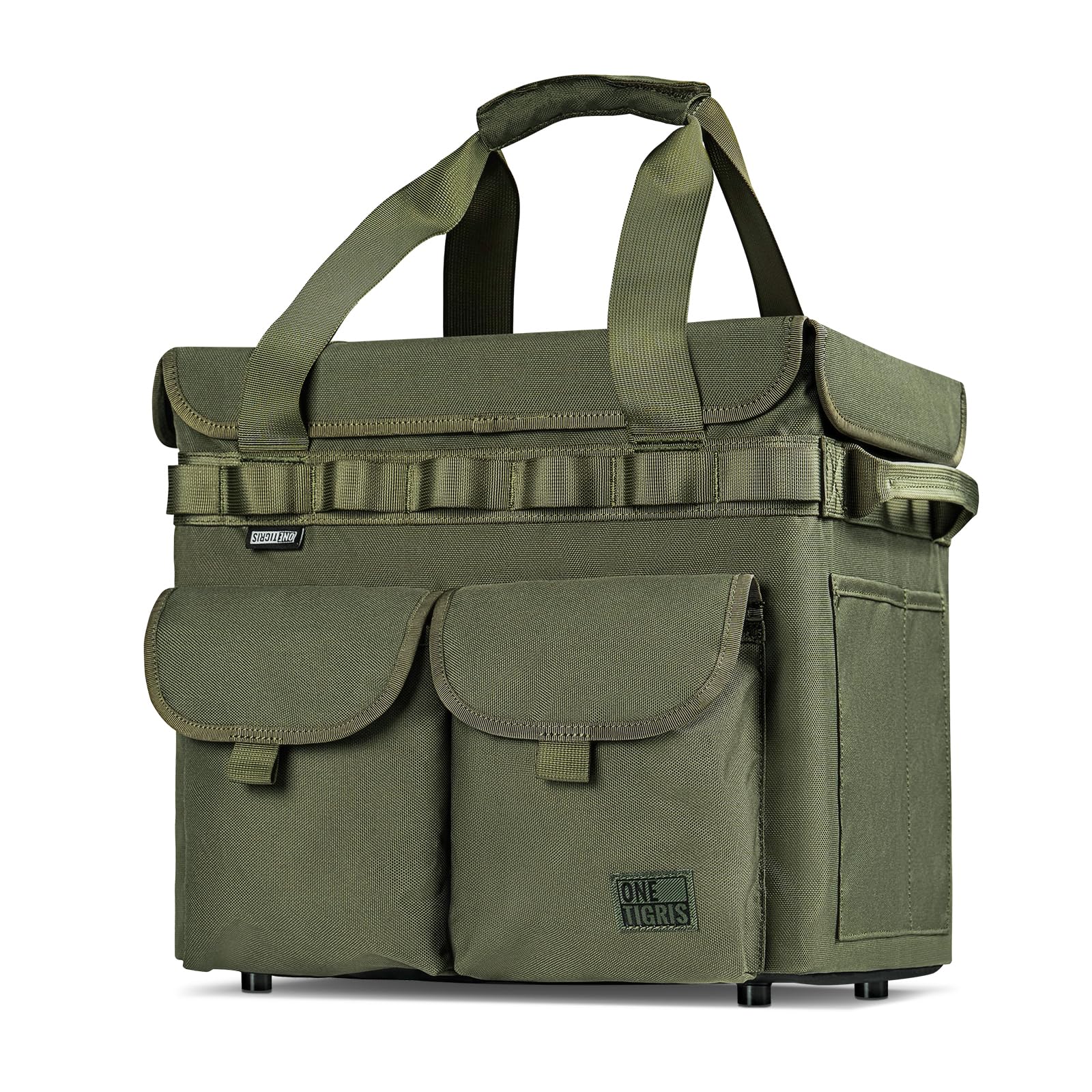 ONETIGRIS Camping Storage Bag with Lid, 25L Collapsible Tactical Tote Bag for Outdoor Camping Travel Picnic Garage Trunk Organizer