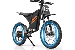 Bopzin Electric Dirt Bike for Adults - 3000W 45MPH,60V 35AH Large Battery Up to 100+ Miles Range, All-Terrain Tires Electric-Motorcycle,Hydraulic Brakes&Full Suspension,UL2849 Off-Road eBike