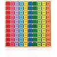 MERRYHEART Wooden Rainbow Multiplication Board, Multiplication Learning Tray with Block, Montessori Math Education Materials Multiplication Table, Multiplication Manipulatives Toy for Kids