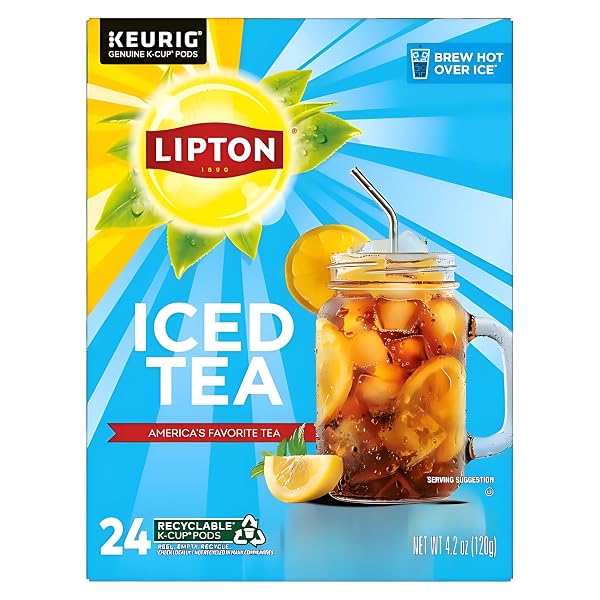LIPTON UNSWEETENED BLACK ICED TEA K-CUPS 24-PACK FOR...