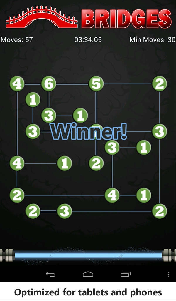 Hashi Bridges Logic Puzzle Game for Android