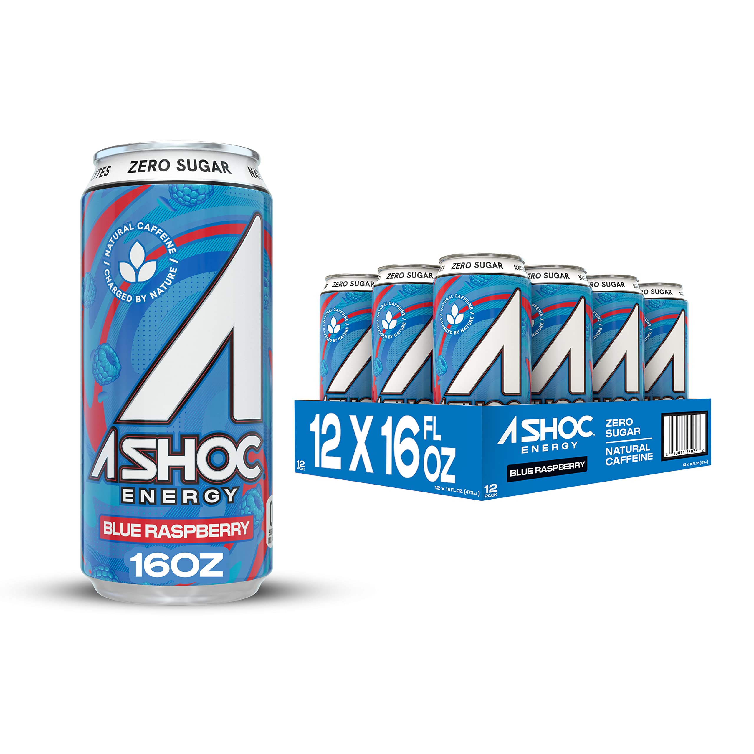 Mua A SHOC Blue Raspberry Energy Drink, 16 fl oz can (Pack of 12) trên ...