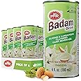 MTR Badam Drink - Cardamom Flavored, Ready-to-Drink - Authentic Indian Almond Milk Beverage, Real Bits of Almond, No Added Preservatives, Gluten-Free, Refreshing Drink, Perfect for Anytime Refreshment, Pack of 6