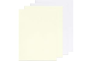 YURDON Aida Cloth 14 Count Cross Stitch Fabric 12 by 18 Inch,4 Pieces (2Ivory+2White)