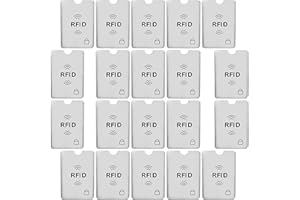 SaiTech IT Set of 20 RFID Blocking Sleeves Best way to Protect your Cards from Electronic Theft, Durable, Lightweight and Compact Design to fit in any Pocket or Purse (Silver)