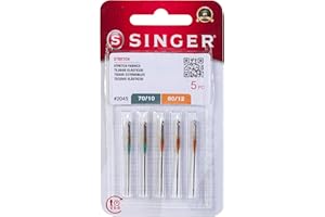 SINGER Stretch Sewing Machine Needles – Size 70/10, 80/12, 5 Pack