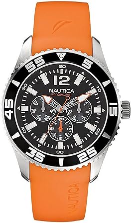 Nautica N11088G - Reloj, Correa de plástico Color Naranja ...