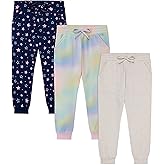 BTween Kids Girls Fashion Stretch Waist Ultra Soft Jogger Pants Set 3 Pack Bundle