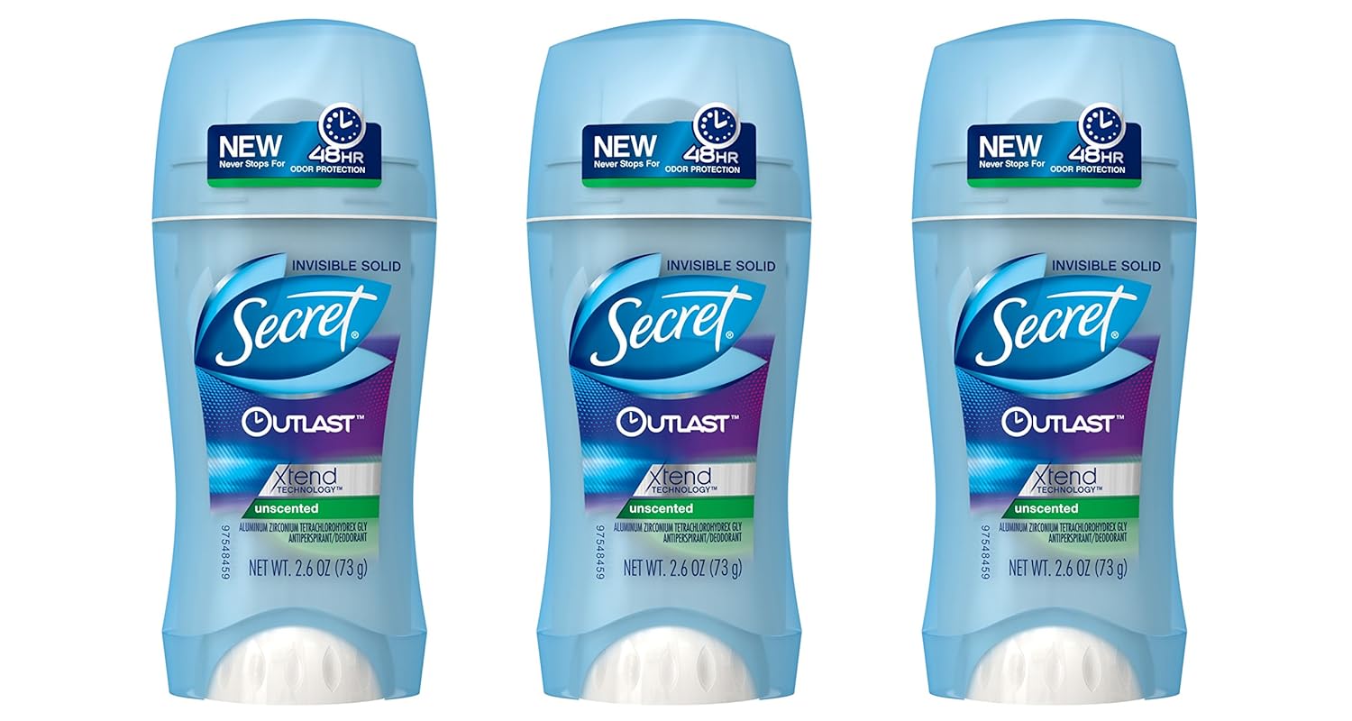 Secret Outlast Unscented Women's Invisible Solid