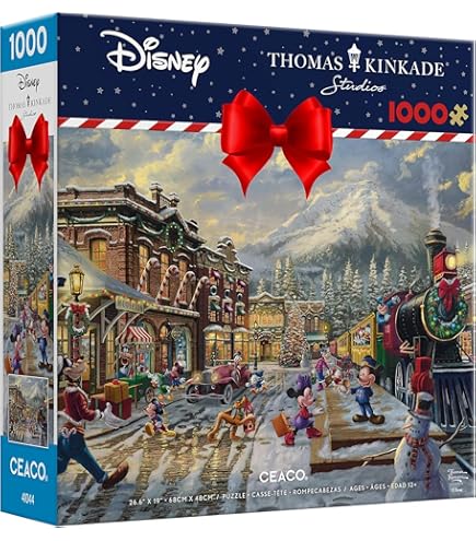 トーマスキンケイドスタジオ　キャンディ通りサンタ　オルゴール Amazon.com: Ceaco Thomas Kinkade Santa'S Night Before Christmas