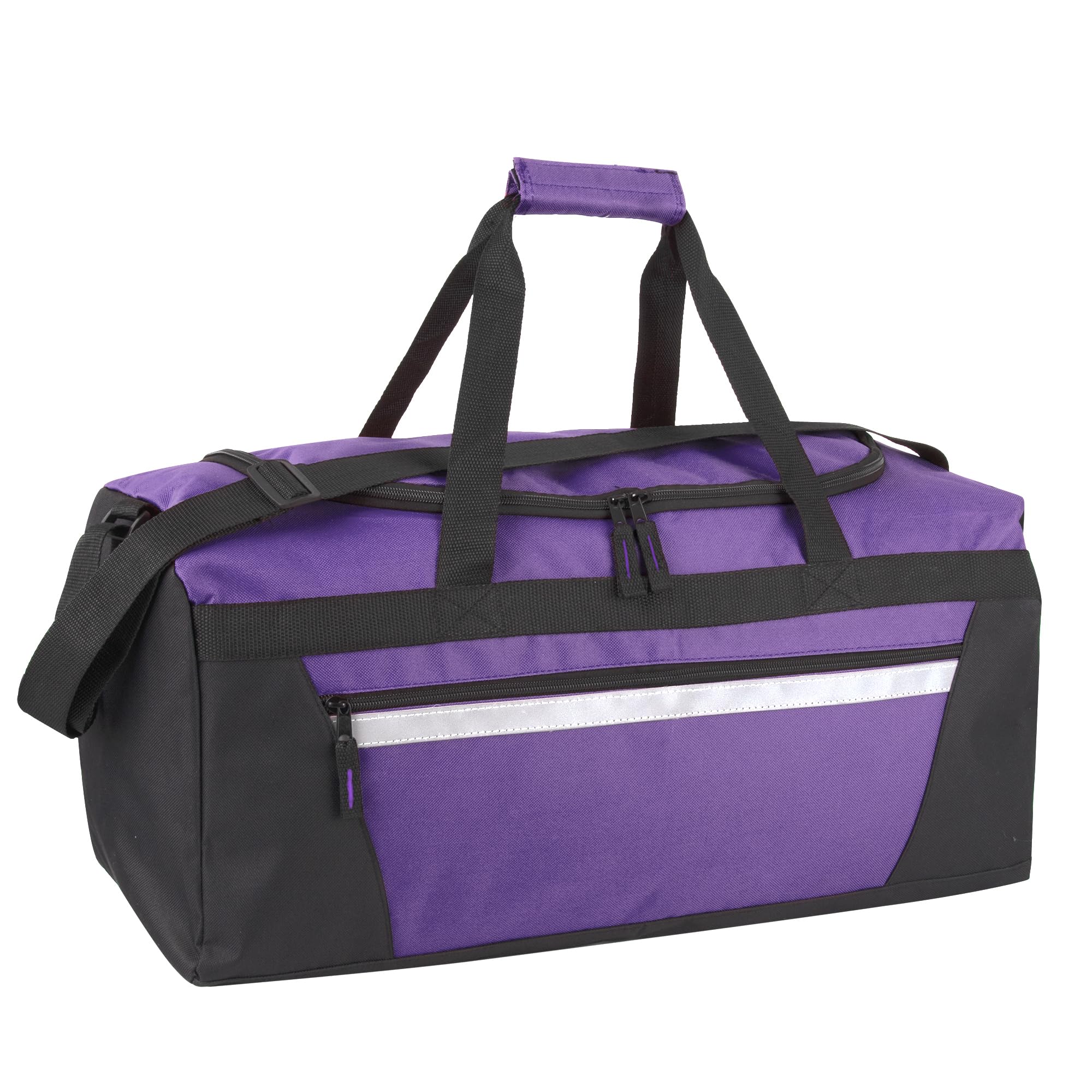 Photo 1 of 40 Liter, 22 Inch Duffle Bag for Women Men Travel; Large Duffel Bag with Shoulder Strap, Sections (Purple)