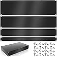 4 Pack 1U/2U/3U/4U Blank Panel 1U Blanking Panel Metal Disassembled Blank Panel Rack Mount Filler Panel for Server Rack Enclosure or Network Cabinet, Black, 4 Size