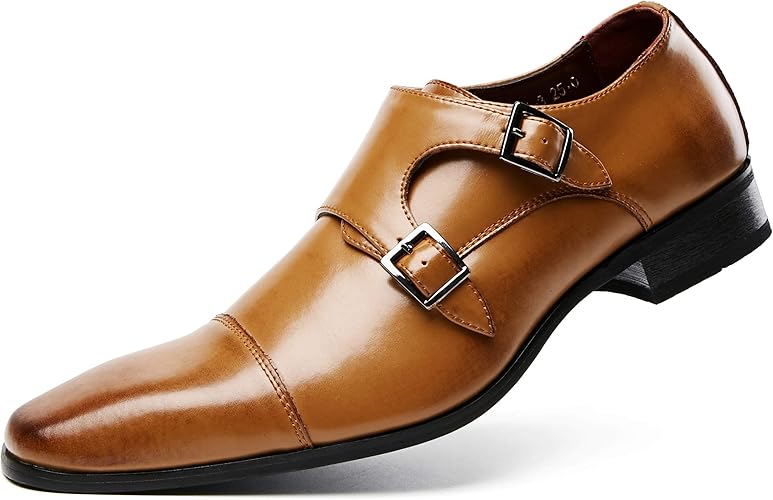 Twdefy ビジネスシューズ メンズ おしゃれ モンクストラップ 履きやすい 紳士靴 柔らかい 革靴 ビジネスウォーキングシューズ モンク 就活 冠婚葬祭 フォーマル 仕事用 ローファー スリッポン Amazon