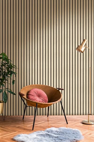 A.S. Création Non-Woven Wallpaper Wood Effect Black Gold 10.05 x 0.53 m