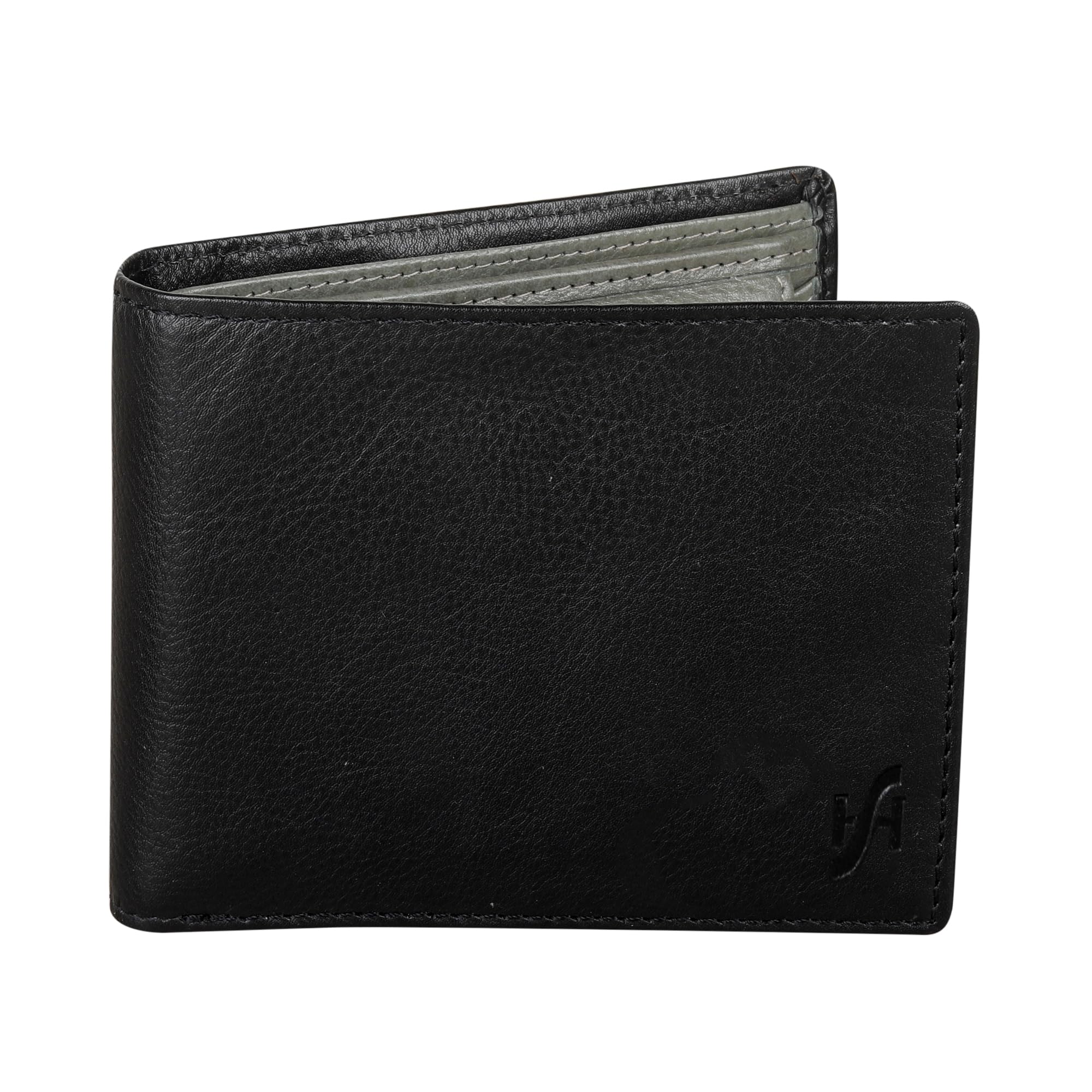 STARHIDE RFID Blocking Wallet for Men UK – Genuine Soft Leather Bifold Card Holder – Coin Pocket, ID Window, Cash Organiser – Gift Boxed #1216 (Black/Mint Green)