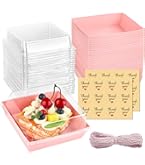 LNDIEHS 20Pcs Small Charcuterie Boxes With Clear Lids - Paper Mini Charcuterie Boxes To Go, Disposable Food Container With Lid, Dessert Boxes For Sandwich, Cookie, Sushi, Cake Slice, And Strawberries - View #7