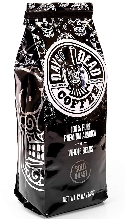Day of the Dead Coffee Bold Roast Whole Bean Grocery & Gourmet Food