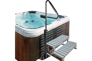VIVOHOME 360 Rotatable Hot Tub Safety Handrail, Height Adjustable 31'' to 56'', Slide-Under Base Spa Step Handle 600 LBS Load/Rubber Sponge for Indoor Outdoor