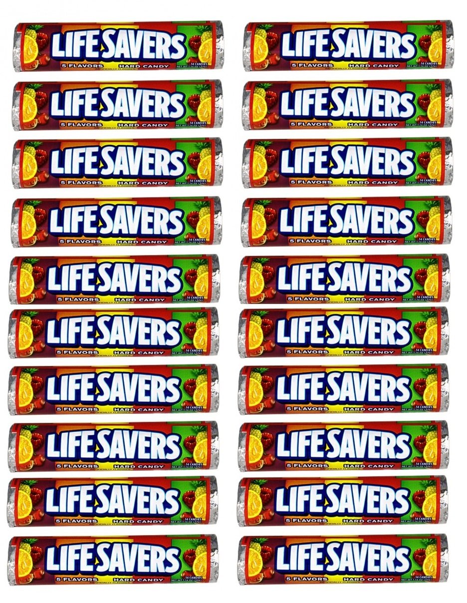 Lifesavers 5 Flavors Hard Candy 20 Rolls of 14 Pieces