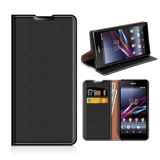 MOBESV Sony Xperia Z1 Compact Hülle Leder, Sony Xperia Z1 Compact Tasche Lederhülle/Wallet Case/Ledertasche Handyhülle/Schutz
