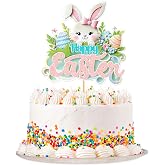 1 Pcs Rabbit Cake Topper Easter Cake Topper Bunny Cake Topper Easter Party Cake Topper Decorations (Style 7)
